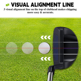 MAZEL chipper wide sole design reduces digging around the fringe for smoother chips
