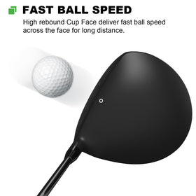 MAZEL CNC cup face delivers faster ball speed across the face.
