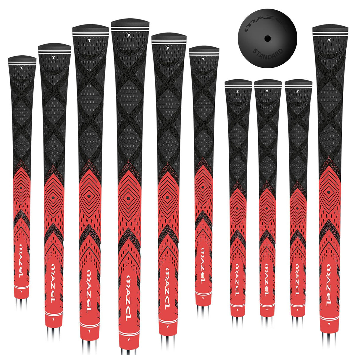 MAZEL cord rubber golf grips pack front for all-weather control on the course