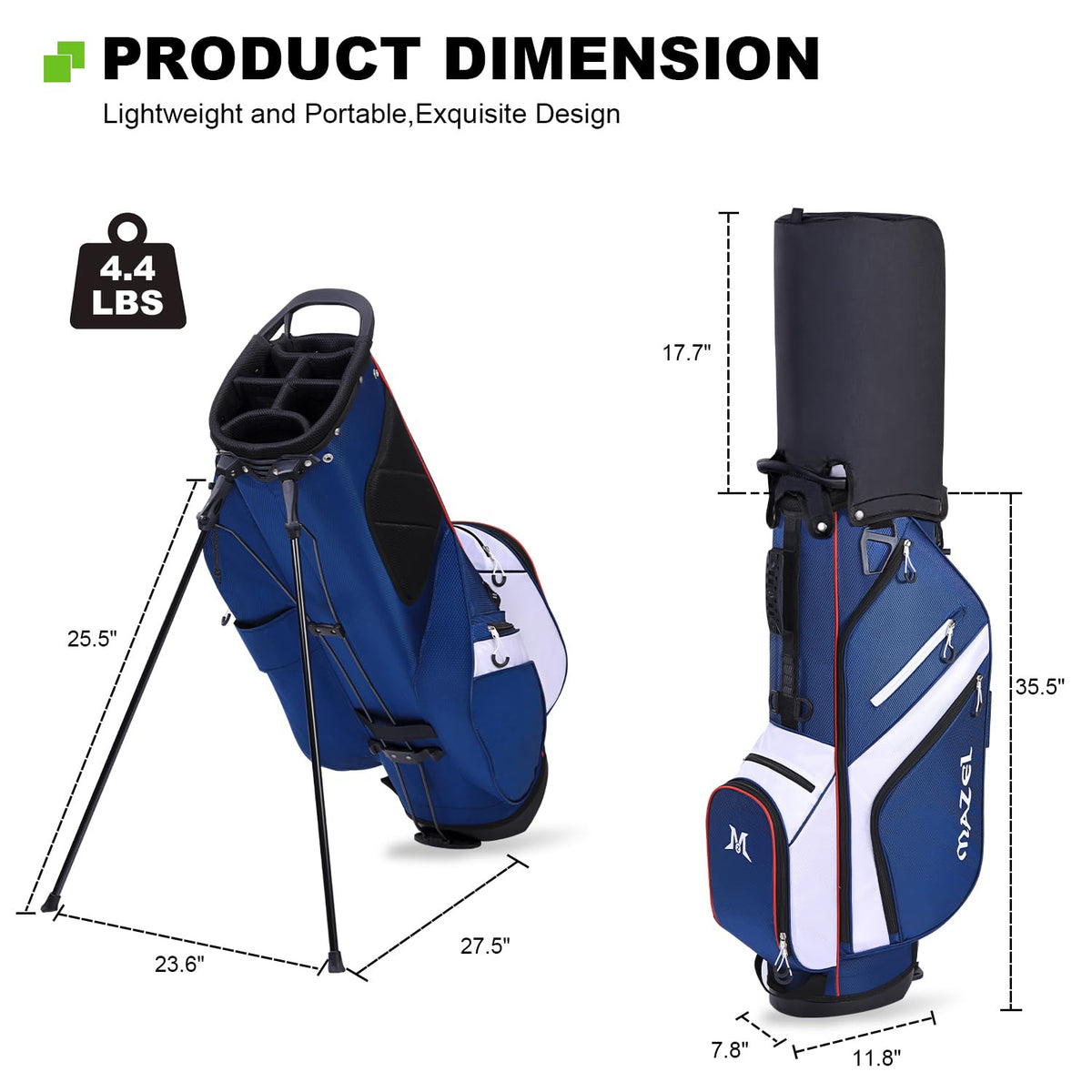 MAZEL dust cover keeps the bag clean between rounds