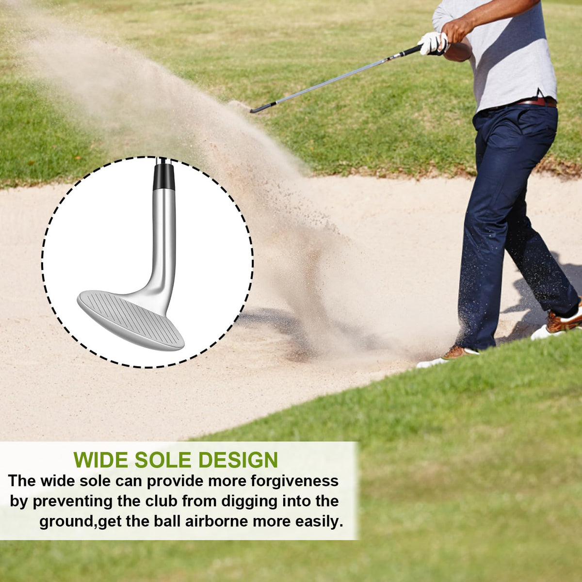 MAZEL wedge with CNC milled face enhances spin and control.