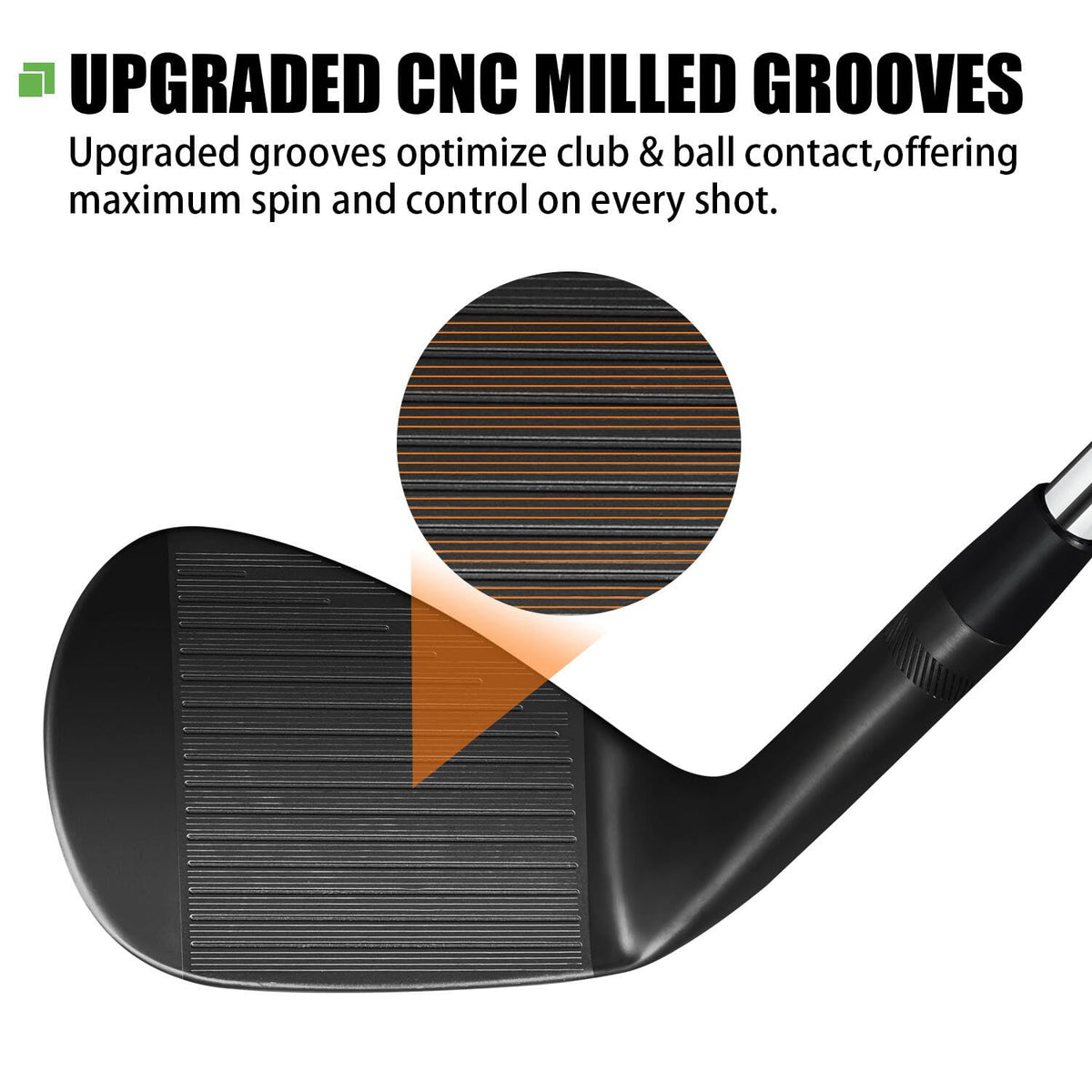 MAZEL gap wedge showing sole grind for better turf interaction