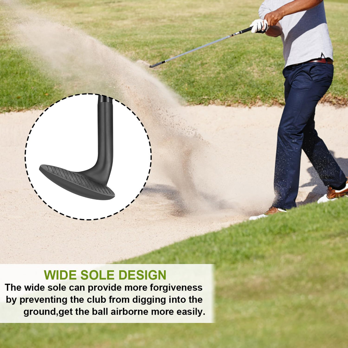 MAZEL forged golf wedge suitable for all skill levels, from beginners to scratch.
