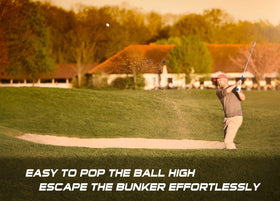 MAZEL wedge in hand shows versatile right-handed design for greenside play.