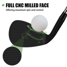 MAZEL wedge lob shot in bunker with sand exposure and shot intent