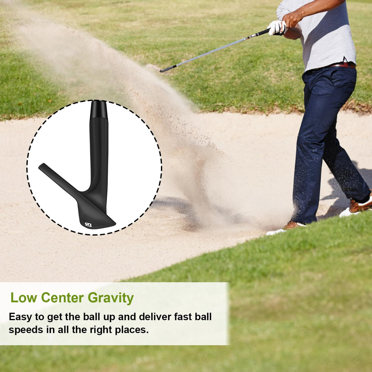 MAZEL wedge lob-shot demonstrating high loft for elevated shots