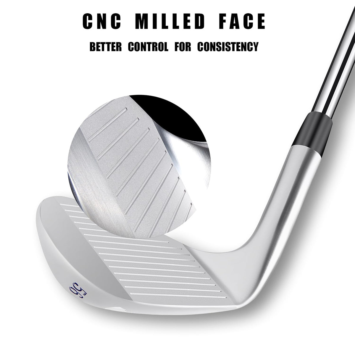 Mazel forged golf wedge 56-degree, right-hand, no-dig sole for clean contact in tight lies.
