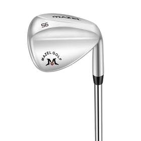 MAZEL 56° lob wedge held for high flop shots and quick green stops
