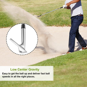 MAZEL wedge face milled for consistent spin and control from fairway