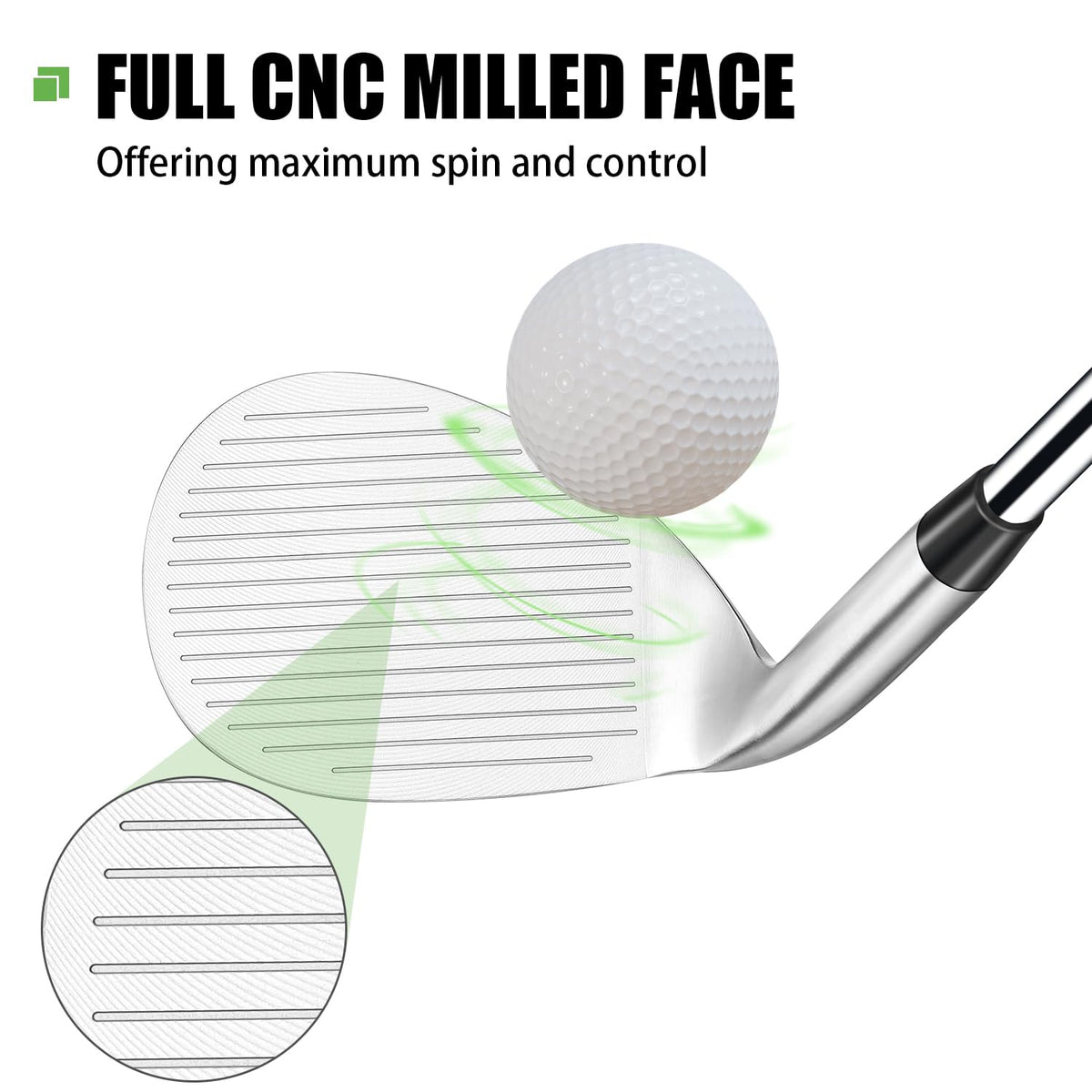 MAZEL sand-wedge enabling easy bunker escapes and clean contact.