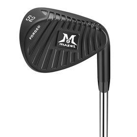 MAZEL forged wedge face close-up highlighting milled grooves for spin.