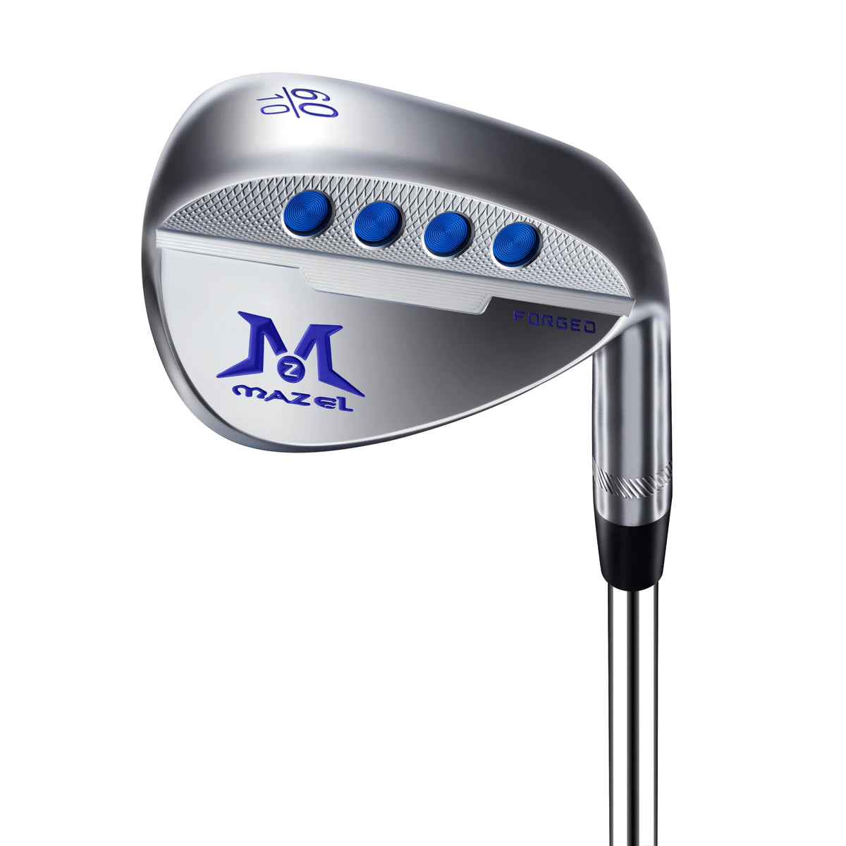 MAZEL forged wedge front view showing balanced profile for versatile short game.