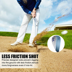 MAZEL forged wedge high-toe weighting demonstrates forgiveness on off-center hits.