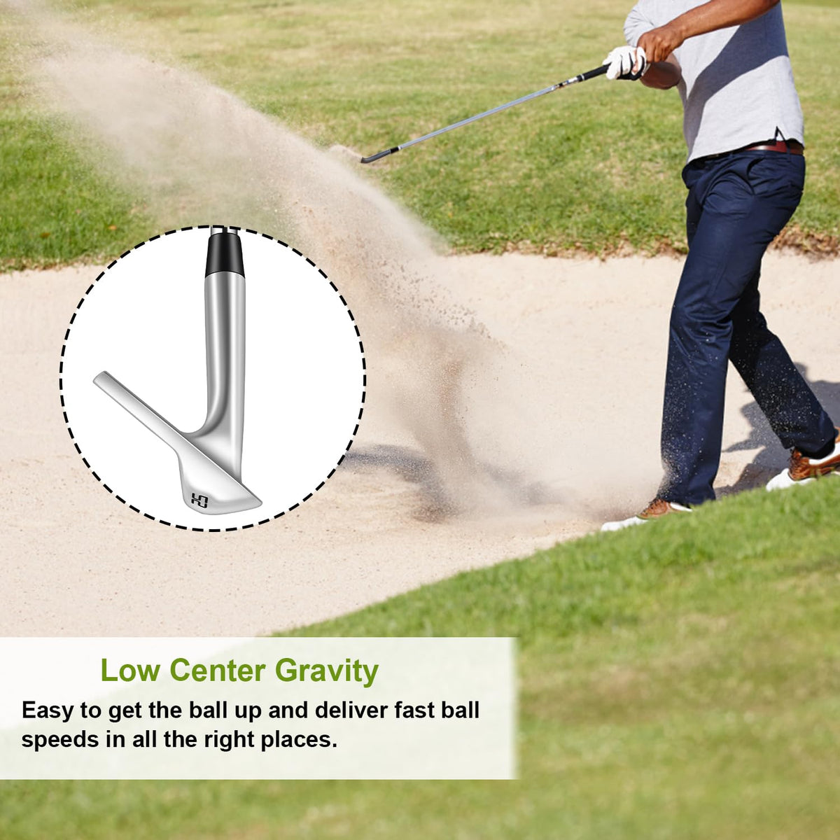 MAZEL forged wedge lob wedge for high loft and soft landings