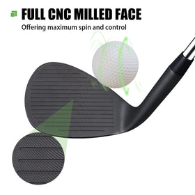MAZEL full-face grooved wedge face emphasizing backspin and control