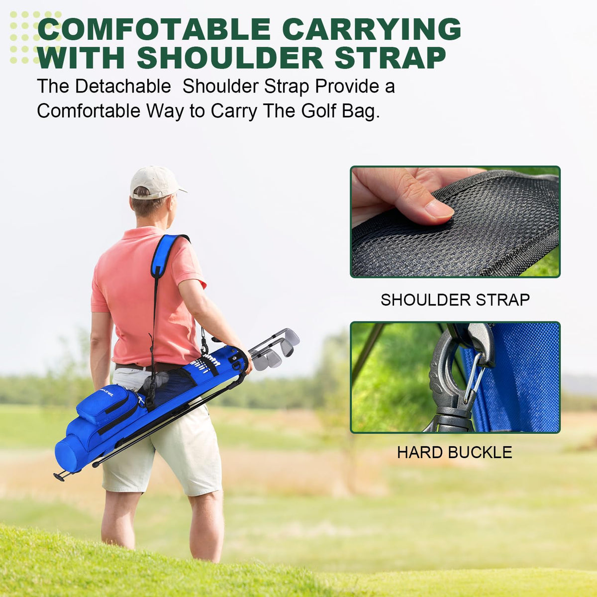 MAZEL golf bag organization dividers showing club separation and protection