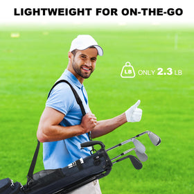 MAZEL navy blue design blends with most outfits on the course.