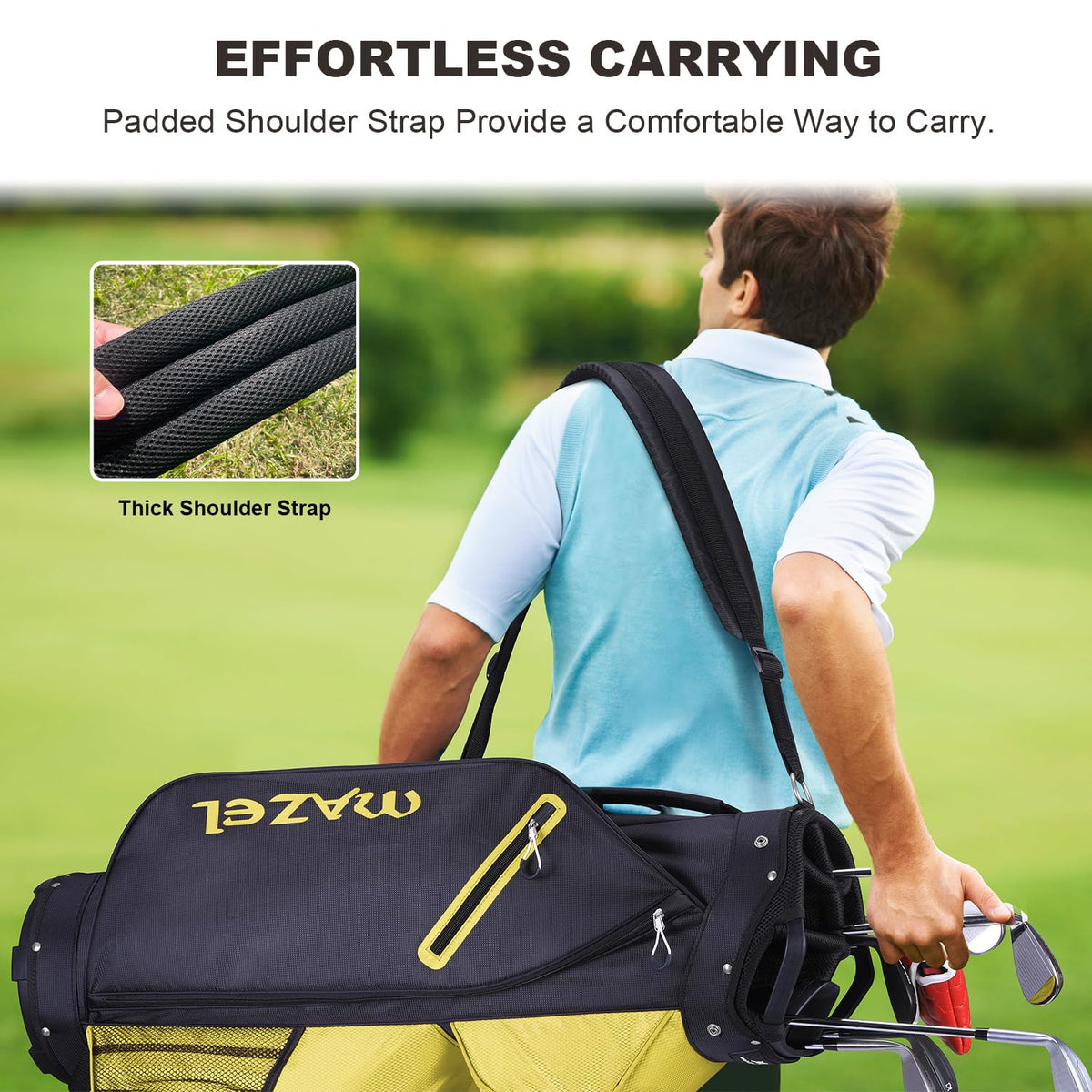 MAZEL bag base provides stability on soft and uneven terrain.