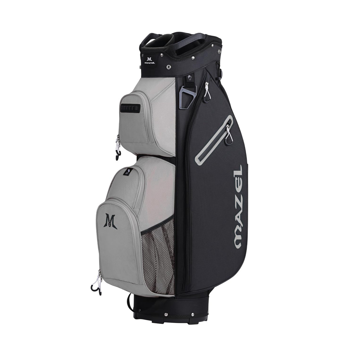 MAZEL golf cart bag with 7-way top keeps clubs organized on the course.
