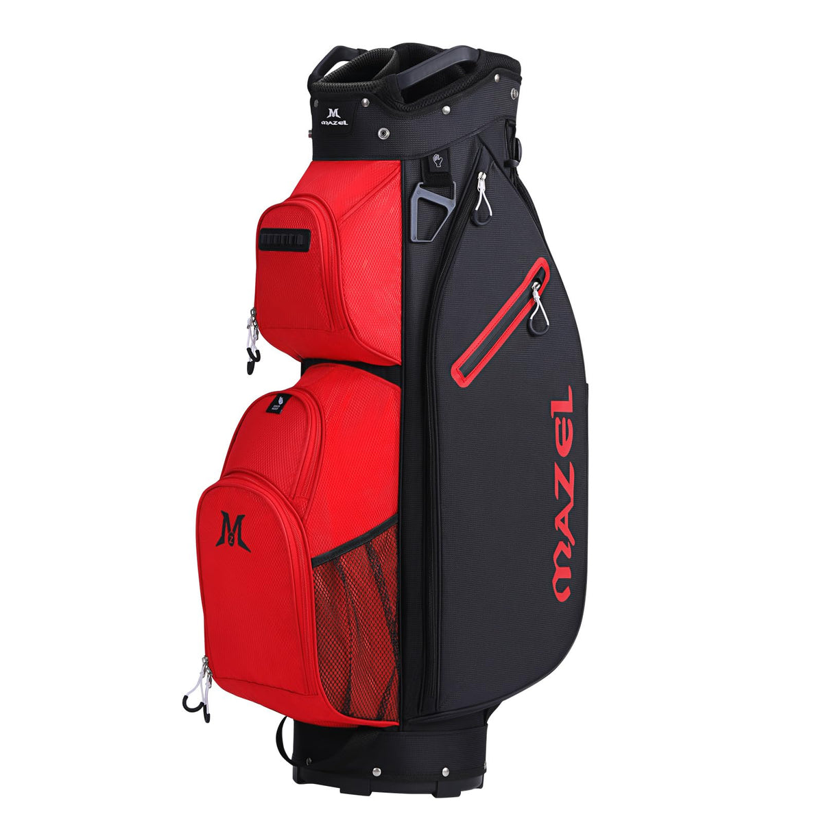 MAZEL golf cart bag with 7-way top dividers keeps clubs organized and accessible.