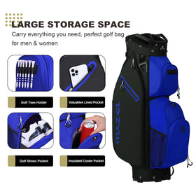 MAZEL bag with nine pockets, including cooler and valuables
