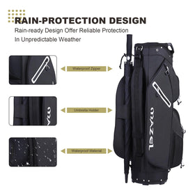 MAZEL cooler pocket keeps beverages cold between holes.