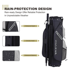 MAZEL cart bag includes a lined valuables pocket for safe storage.