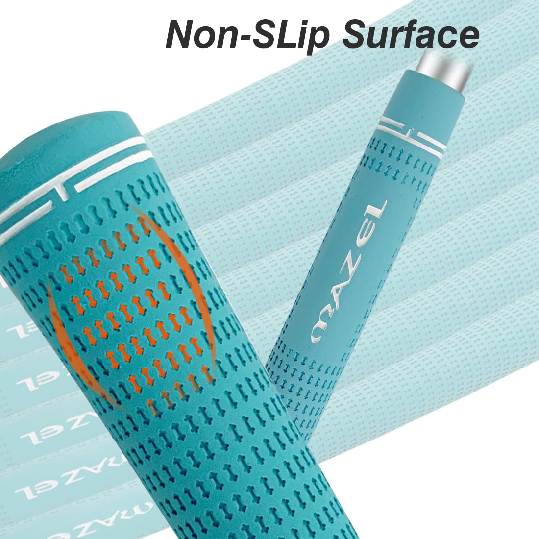 MAZEL golf grip micro-texture closeup enhances grip with improved control in all weather