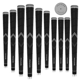 MAZEL golf grips midsize black pack with non-slip micro-texture for a secure hold.