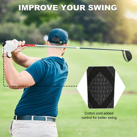 MAZEL grips installed on iron and driver clubs for enhanced confidence