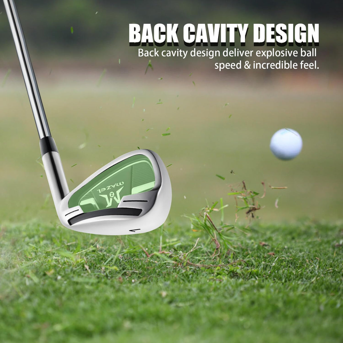 MAZEL Golf 4-iron image featuring stainless steel shaft durability