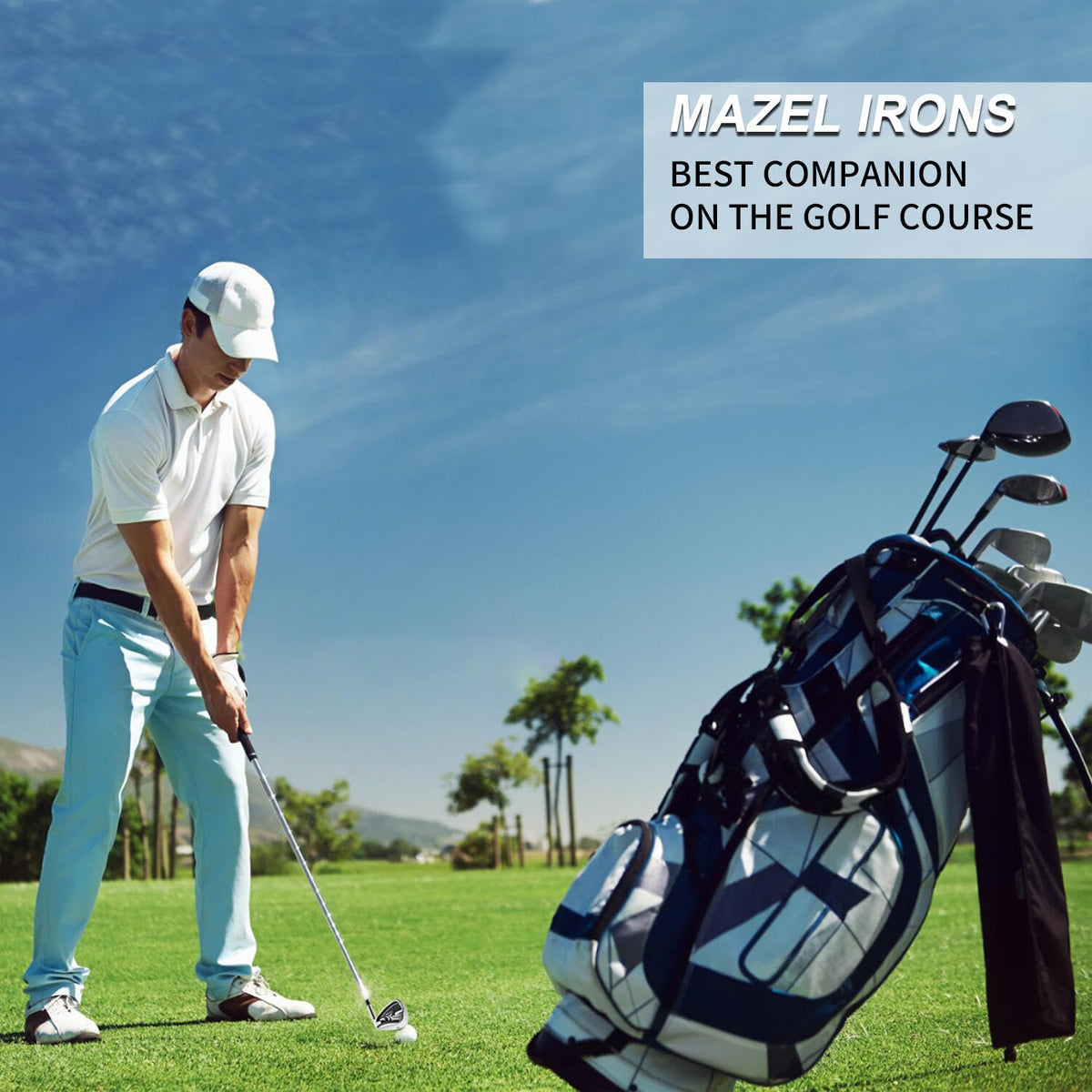 MAZEL Golf 5-iron image emphasizing solid build and value