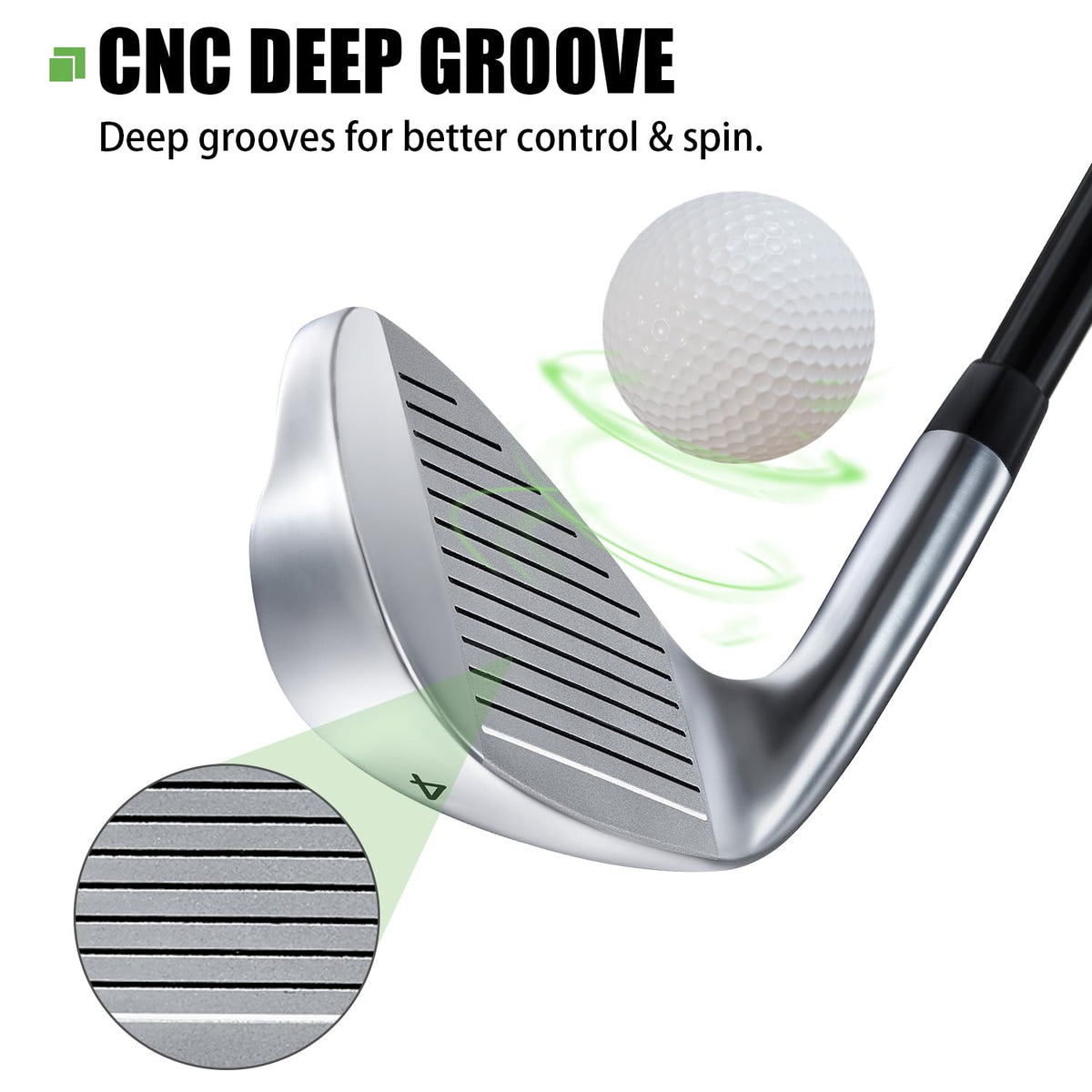 MAZEL Golf Iron 2 trailing edge glide supports cleaner turf interaction on shots.