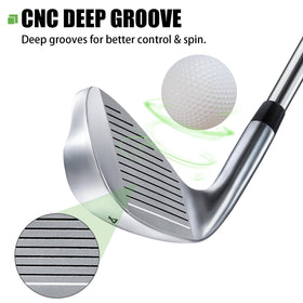 MAZEL golf iron back cavity view illustrating low CG for easy launches