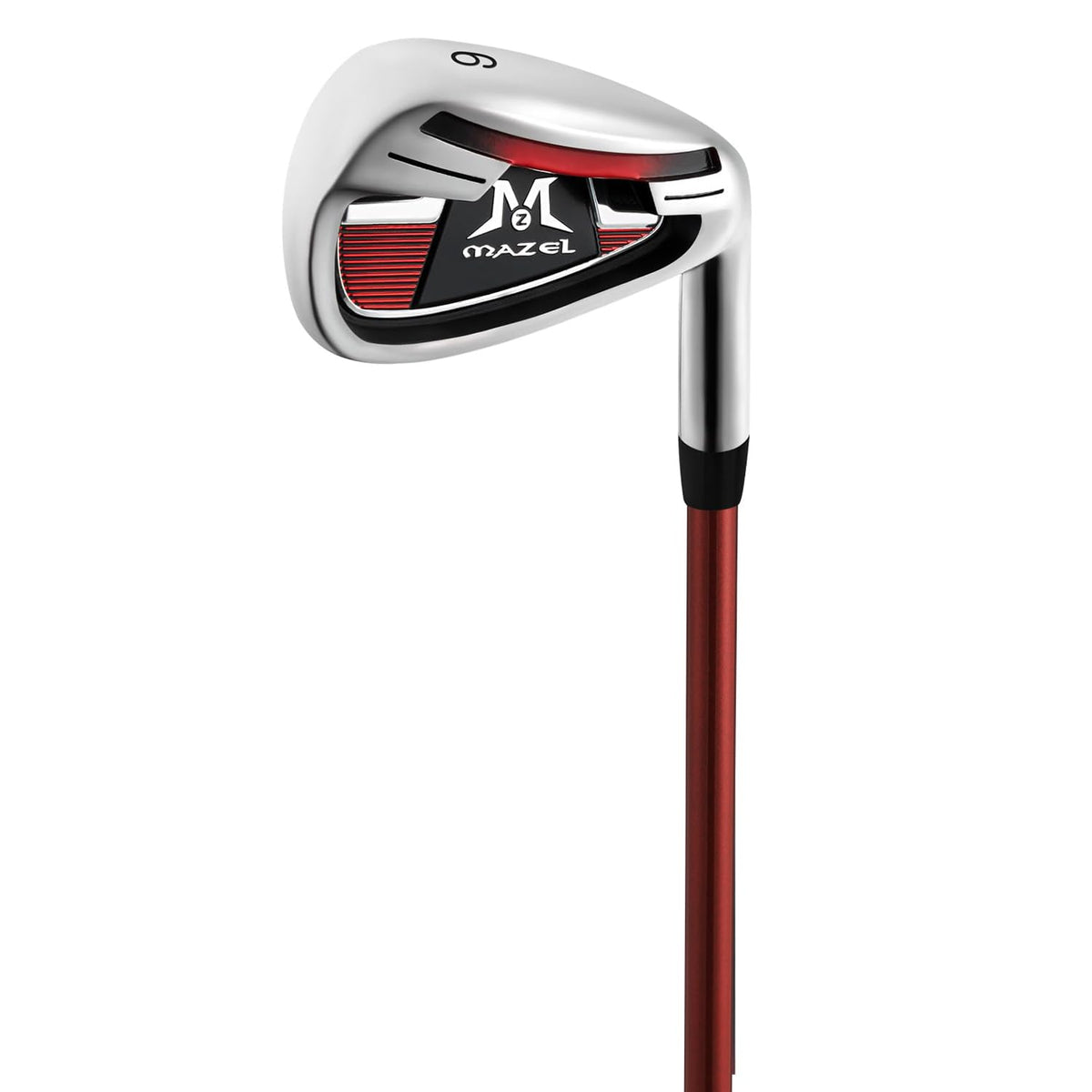 MAZEL golf iron front view with steel shaft for confident distance.