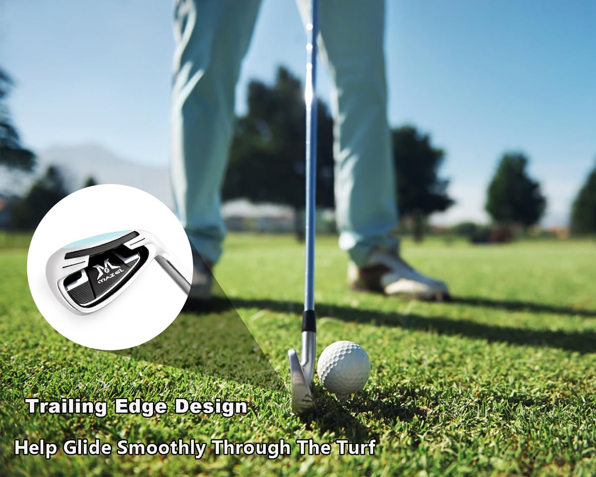 MAZEL golf iron sole geometry aids smooth turf interaction