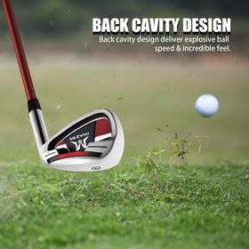 MAZEL iron with steel shaft delivers durability and stable power transfer.
