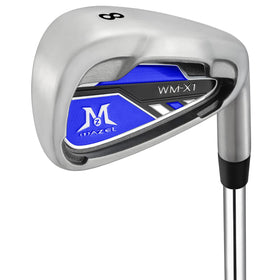 MAZEL irons set with 1-9 and PW/AW/SW, graphite and steel shafts for versatile distance.