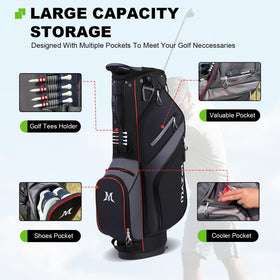 MAZEL lightweight ergonomic dual-strap supports comfortable carry on long rounds.