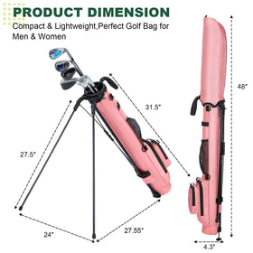 MAZEL pink golf bag base resists slipping during play