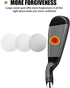 MAZEL 9pcs irons swing action demonstrates smooth launch and control