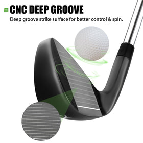 MAZEL iron head detail highlighting hollow construction for forgiveness