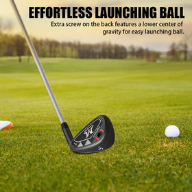 MAZEL sand wedge on green highlights groove control for bunker play
