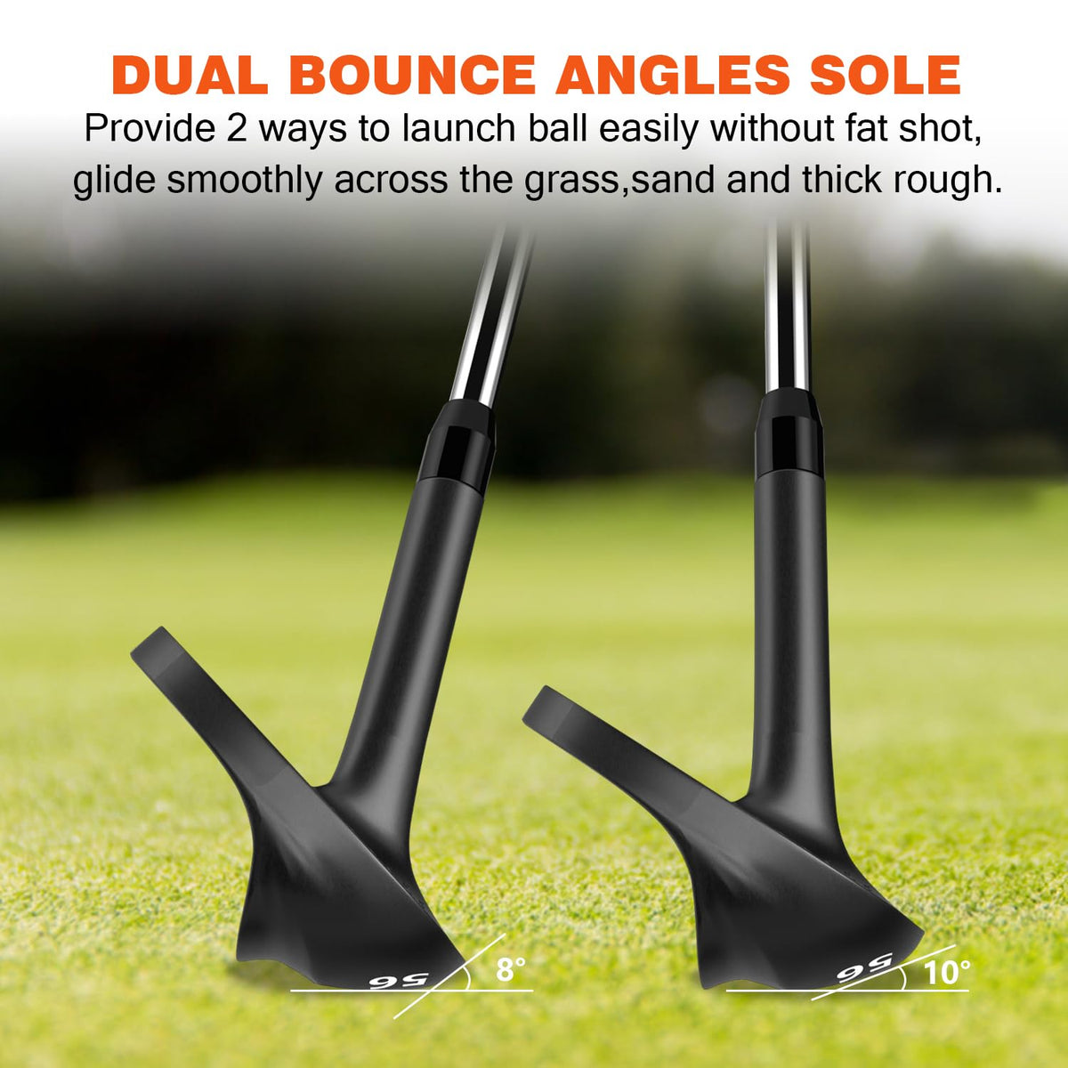 Close-up of MAZEL wedge with QPQ finish for durability.