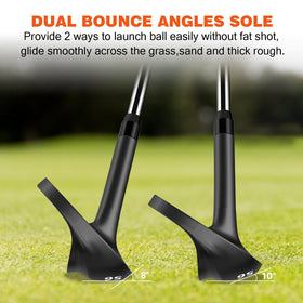 Close-up of MAZEL wedge with QPQ finish for durability.