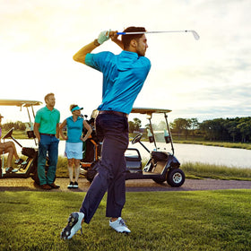 MAZEL iron set setup shows graphite/steel shafts and balanced weight