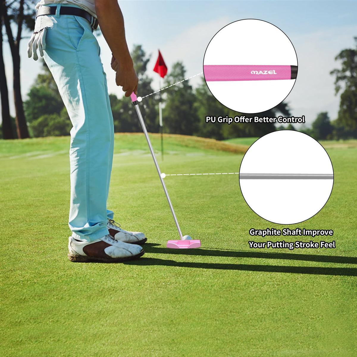 MAZEL PU grip and graphite shaft providing enhanced feel and feedback