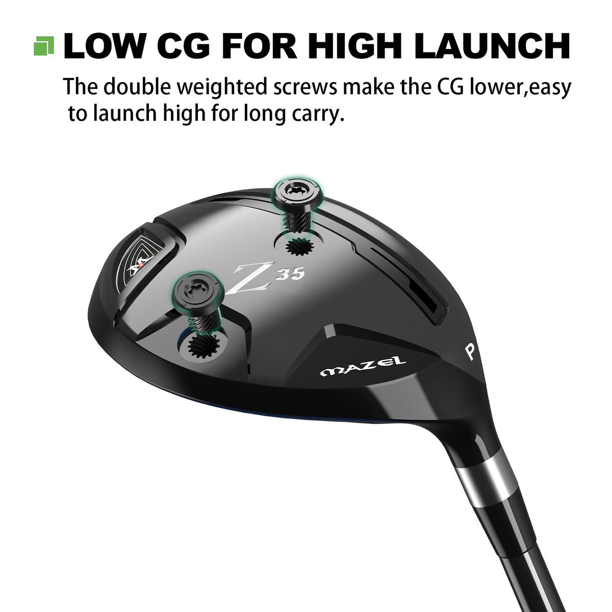 MAZEL Rescue 4-hybrid loft 21° delivers higher launch with forgiving performance
