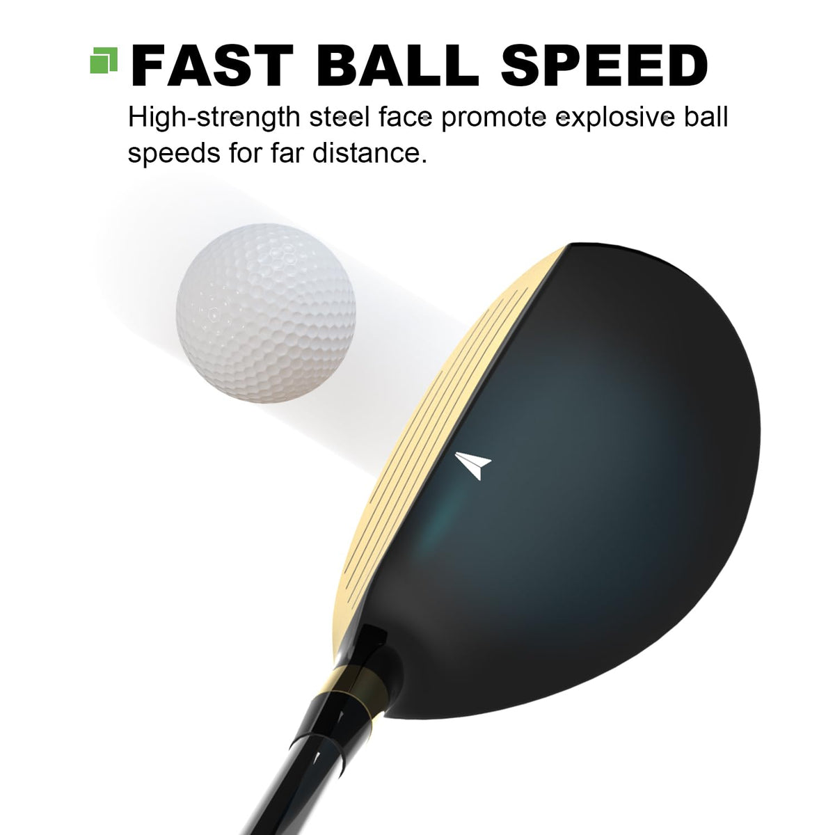MAZEL Rescue Hybrid 5-loft 24-degree club designed for smooth launch and control
