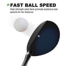 MAZEL Rescue 5H with 24° loft aids high, forgiving approach shots.